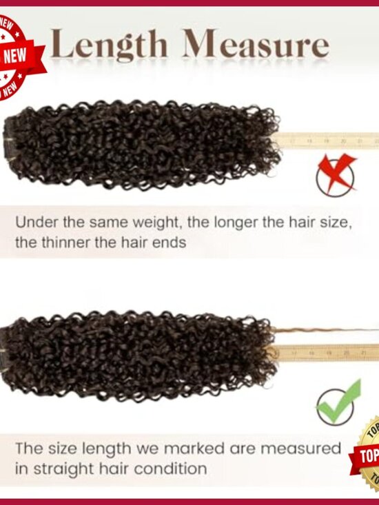 7-Piece Clip-In Hair Extensions, 120g Remy Human Hair, Natural Wave Curls main image 5